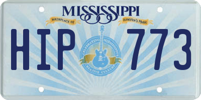 MS license plate HIP773