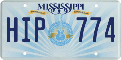 MS license plate HIP774