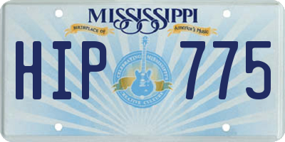 MS license plate HIP775