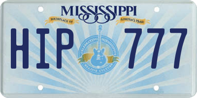 MS license plate HIP777
