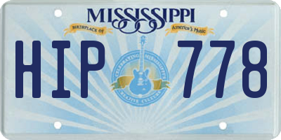 MS license plate HIP778