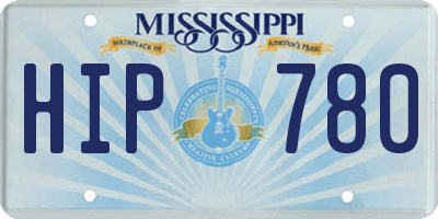 MS license plate HIP780