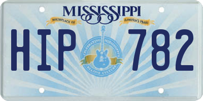 MS license plate HIP782