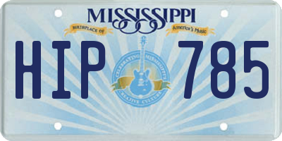 MS license plate HIP785