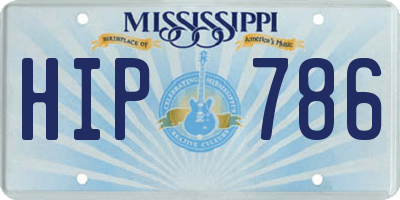 MS license plate HIP786