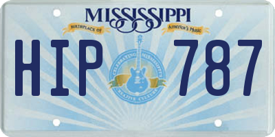 MS license plate HIP787