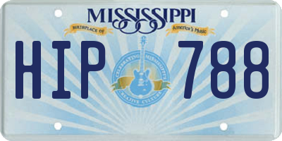 MS license plate HIP788