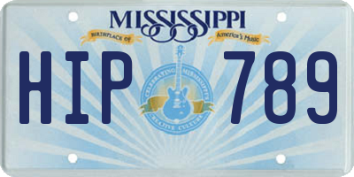 MS license plate HIP789