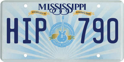 MS license plate HIP790