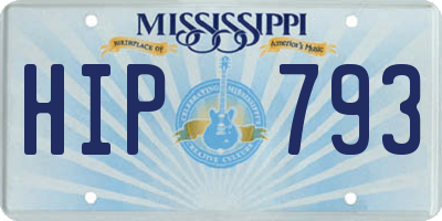 MS license plate HIP793
