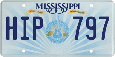 MS license plate HIP797