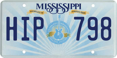 MS license plate HIP798