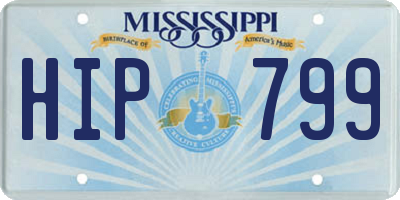 MS license plate HIP799