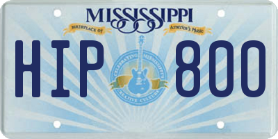 MS license plate HIP800