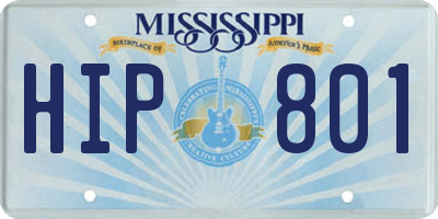 MS license plate HIP801