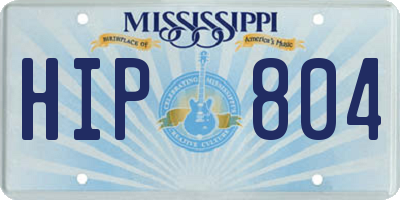 MS license plate HIP804