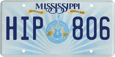 MS license plate HIP806