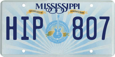 MS license plate HIP807