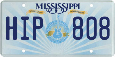 MS license plate HIP808