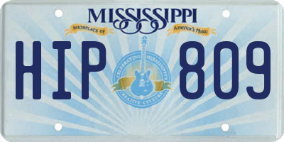 MS license plate HIP809