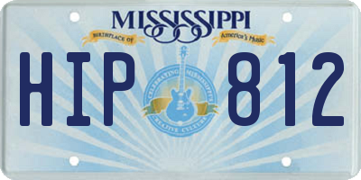 MS license plate HIP812