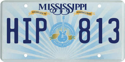 MS license plate HIP813