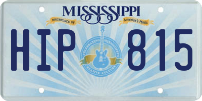 MS license plate HIP815