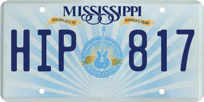 MS license plate HIP817