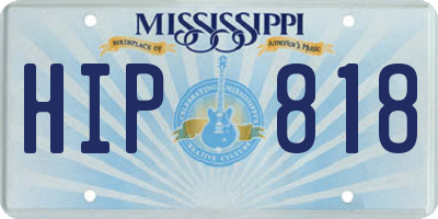 MS license plate HIP818