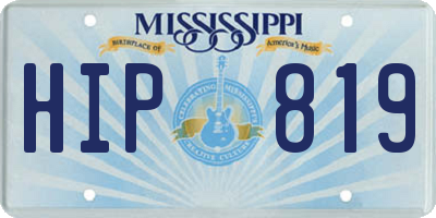 MS license plate HIP819