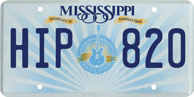 MS license plate HIP820