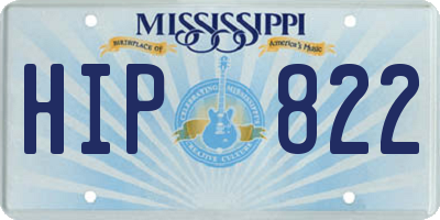 MS license plate HIP822