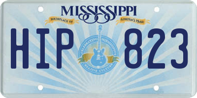 MS license plate HIP823