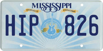 MS license plate HIP826