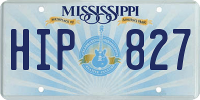 MS license plate HIP827
