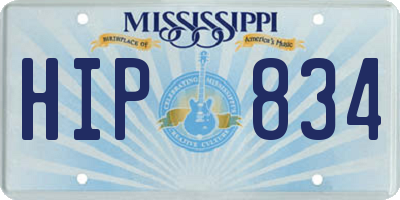 MS license plate HIP834