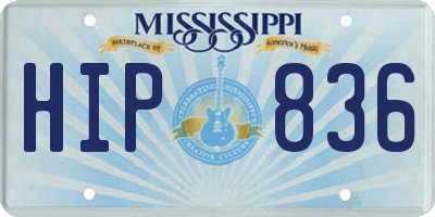 MS license plate HIP836