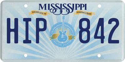 MS license plate HIP842