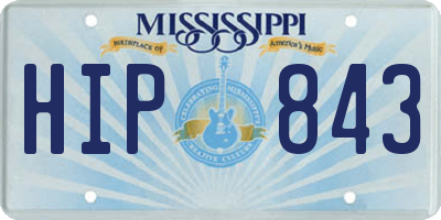 MS license plate HIP843