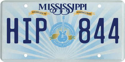 MS license plate HIP844