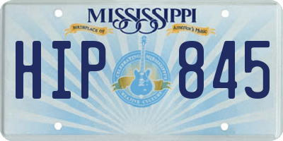 MS license plate HIP845