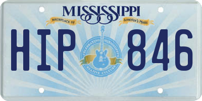 MS license plate HIP846