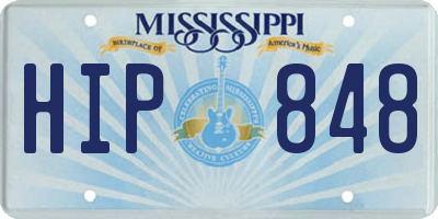 MS license plate HIP848