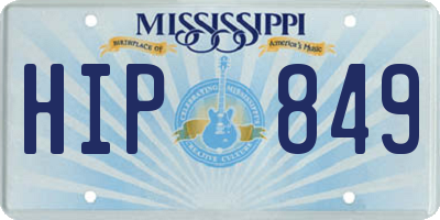 MS license plate HIP849