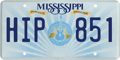 MS license plate HIP851