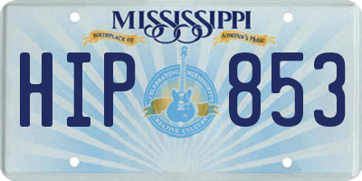 MS license plate HIP853