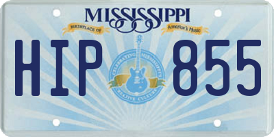 MS license plate HIP855