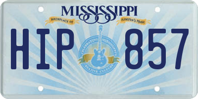 MS license plate HIP857