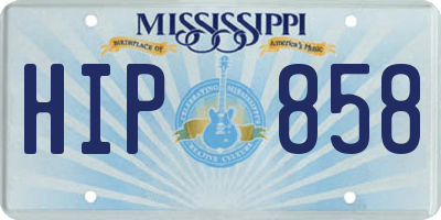MS license plate HIP858