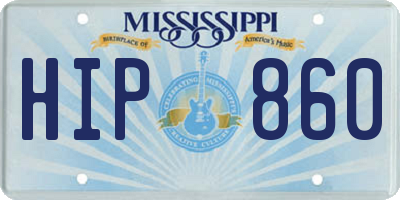 MS license plate HIP860